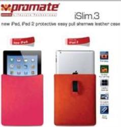 Promate ISLIM.3 New Ipad Ipad 2 Protective Easy Pull Shamwa Leather Case-orange Retail Box 1 Year Warranty Features•integrated Pull Strap For Easy Device Removal•sleek