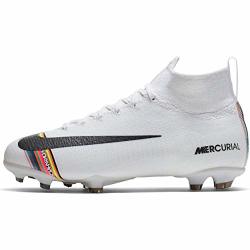 Nike Youth Mercurial Superfly 6 CR7 Fg Soccer Cleats 4.5 White black-pure Platinum