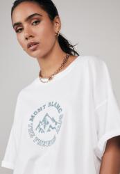 Oversized Graphic T Shirt - White the French Alps