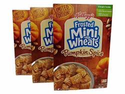 Frosted Mini-wheats Kelloggs Cereal Pumpkin Spice 14.3 Ounce Pack Of 3