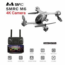 Ronshin Smrc M6 Follow Me Quadrocopter Pocket Drones With Camera HD 4K 1080P Rc Plane Quadcopter Race Helicopter Fpv Racing Dron Toys Silver 4K
