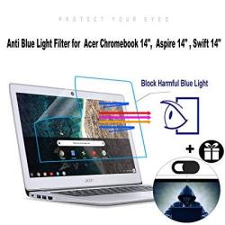 2-PACK 14" Eyes Protection Fit Acer Chromebook 14 |acer Aspire 14" |acer Swift 3 14" 14" Anti Blue Light Anti Glare Screen Protector Reduces