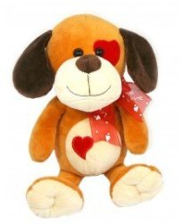 Soft Stuffed Animals Plush Toy Animals 9.5 Puppy Dog With Heart Valentine's Day Gift For Girlfriend Boyfriend Or Best Friends