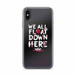 We All Float Horror Slogan It The Horror Movie Pennywise Halloween Clear Shockproof Case For Iphone X xs