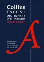 Collins English Pocket Dictionary And Thesaurus - The Perfect Portable Dictionary And Thesaurus Paperback 7TH Revised Edition