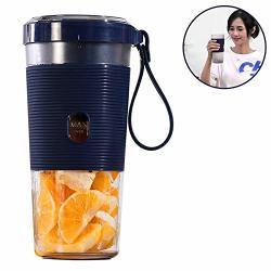 Ice-Beauty-ukzy USB Portable Juicer Cup Blender Portable Blender Personal Size Blenders Electric Fruit Mixer Blender Multifunctional Small Blender For Shakes And Smoothiesnoble Blue