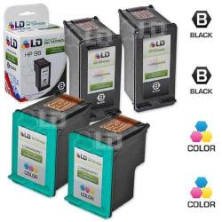 LD Products Ld Remanufactured Ink Cartridge Replacements For Hp 96 & Hp 97 2 Black 2 Color 4-PACK