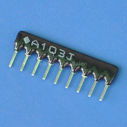 Electronics-Salon 20PCS 47K OHM Thick Film Network Array Resistor SIP-5 Bussed Type. 