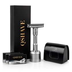 Adjustable Safety Razor With Blade Disposal Case And Stand Set