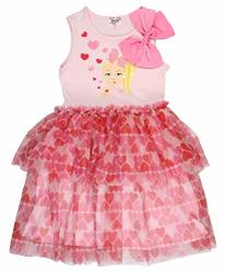 Jojo Siwa Hearts Tank Dress 4-16 S 6 6X Pink