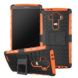 LG G4 Case Nomo Tm Shock Absorption Hybrid Dual Layer Armor Defender Protective Case Cover With Kickstand For LG G4 2015 - Orange