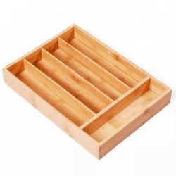 Bamboo Cutlery Tray - Kitchen Drawer Organiser