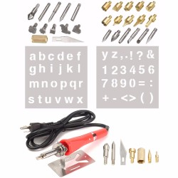 37pcs Wood Burning Pen With Extra Tips And Stencils - Deluxe Craft And Hobby Kit