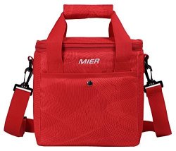 Mier 9 Can Insulated Lunch Bag For Women Leakproof Soft Cooler Tote Red