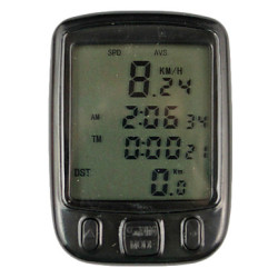 Large 4.3cm Lcd Electronic Waterproof Multifunctional Bicycle Computer speedometer Black ..