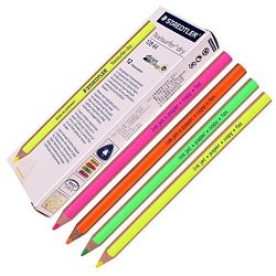 Staedtler Textsurfer Dry Highlighter Pencil 128 64-FN Drawing For Writing Sketching Inkjet Paper Copy Fax Pack Of 12 Color Mix