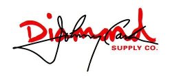 Diamond Supply Co X Johnny Cash - Script White red Skateboard Sticker - 12.5CM Wide Approx. Skate SK8 Skateboarding New Guitar