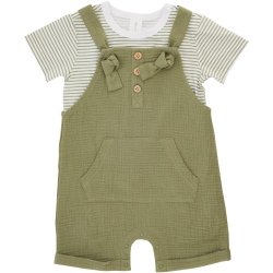Made 4 Baby Unisex 2 Piece Dungaree With Bodyvest 18-24M