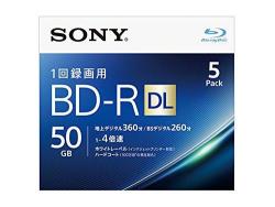 Sony 4X Bd-r Dl 5 Pack 50GB White Printable 5BNR2VJPS4