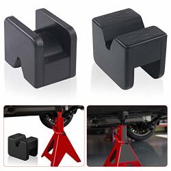 4-Pack Jack Pad Adapter Rubber Slotted Universal for Jack Stand Frame Rail Jack Pinch welds Protector Volwco Jack Pad Adapter 