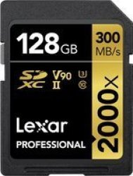 Lexar 128GB Professional Gold Series 2000X Uhs-ii Sdhc Memory Card