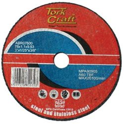 Abrasive Cutting Wheel For Steel 76X1.1X9.53 - 10 Pack