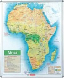 Map Board - Africa 1230 930MM Magnetic White