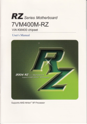 Gigabyte 7vm400m-rz Motherboard Manual & Driver Disk