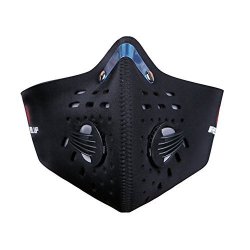 Eforstore Outdoor Anti-pollution Mask Carbon Cloth Filter Motorcycle Cycling Riding Dustproof Windproof Half Face Mask