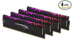 HyperX Predator DDR4 Rgb 32GB Kit 3200MHZ CL16 Dimm Xmp RAM Memory infrared Sync Technology Black HX432C16PB3AK4 32