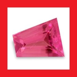 Tourmaline - Orangy Pink Tapered Baguette Cut - 0.200CTS