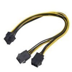 Baobab 6-PIN Female To Dual 8 6+2 Pin Male Pcie Vga Power Cable