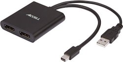 Accell Corporation Accell MINI Displayport 1.2 To Displayport Multi-display Video Splitter Mst Hub - 2 Displayport Outputs - Certified Designed For Microsoft Surface Pro