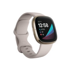 Fitbit Sense Smart Watch - Lunar White Soft Gold