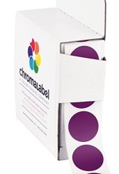 3 4" Removable Purple Color-code Dot Labels Clean-remove Adhesive 0.75 In. 1 000 Stickers Dispenser Box