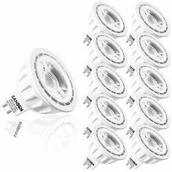 5W LED MR16 Light Bulbs 12V 50W Halogen Replacement GU5.3 Bi-pin Base Soft White 3000K Non-dimmable Pack Of 10