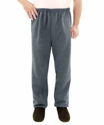 Fleece Adaptive Wheelchair Pants For Men Disabled Adults - Grey Med