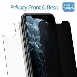 Jingoobon Privacy Front And Back Screen Protector Compatible With Iphone 11 Pro Max Tempered Glass New Generation Front And Rear Anti-fingerprint scratch Design For IPHONE11