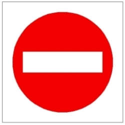 No Entry Rigid Plastic Safety Sign