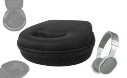 Duragadget Hard Eva Storage Case For Headphones earbuds With Compartment Black For Kef M500