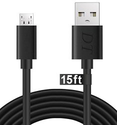 Micro USB Cable 15FT PS4 Xbox One Controller Charger Cable Durable USB 2.0 Android Fast Charging Cord Data Sync Cable For Samsung Galaxy S6