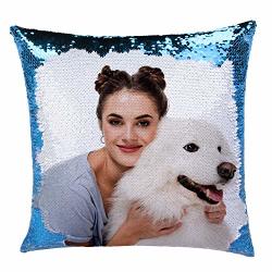 personalized picture sequin pillow