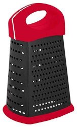 Home Basics 9" Non-stick 4-SIDED Cheese Grater Red