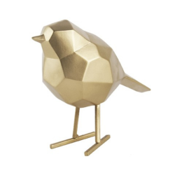 Origami Bird Sculpture Small - Gold