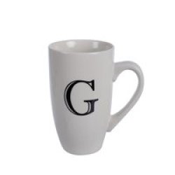 Mug - Household Accessories - Ceramic - Letter G Design - White - 3 Pack