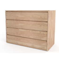 Naomi Chest Of 4 Drawers - Pine In Chestnut Finish