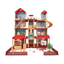 Diy 4 Story Dream Doll House - 407 Pieces