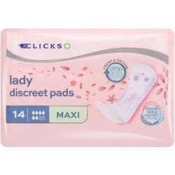 Clicks Incontinence Lady Discreet Pads Maxi 14 Pads