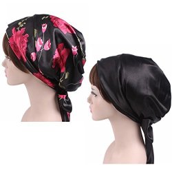 black silk head scarf