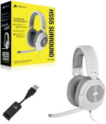 HS55 Surround 7.1 Sound Wired Gaming Headset - White